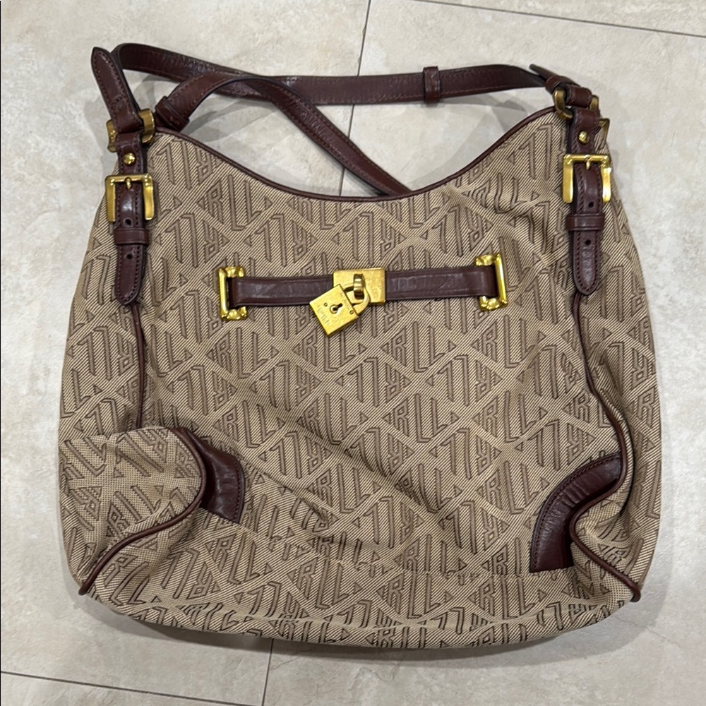 Ralph Lauren Brown Designer Shoulder Bag